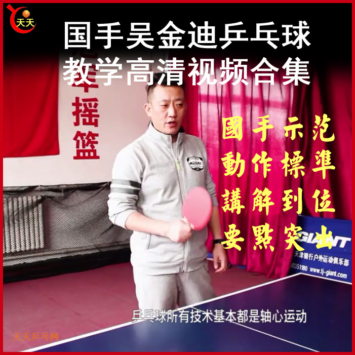 国手吴金迪乒乓球教学教程中小学生教学百度网盘下载