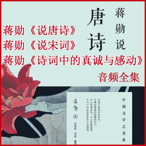 蒋勋《说唐诗》《说宋词》《诗词中的真诚与感动》音频全集百度网盘下载