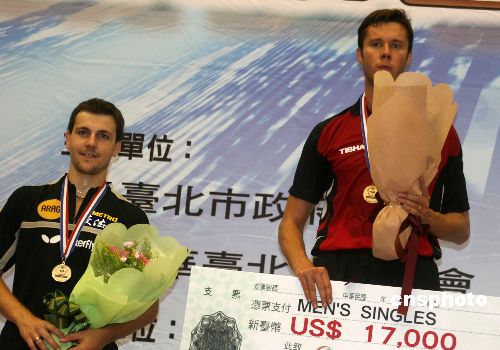 台北乒乓球公开赛昨日鸣金白俄名将萨姆索诺夫称王