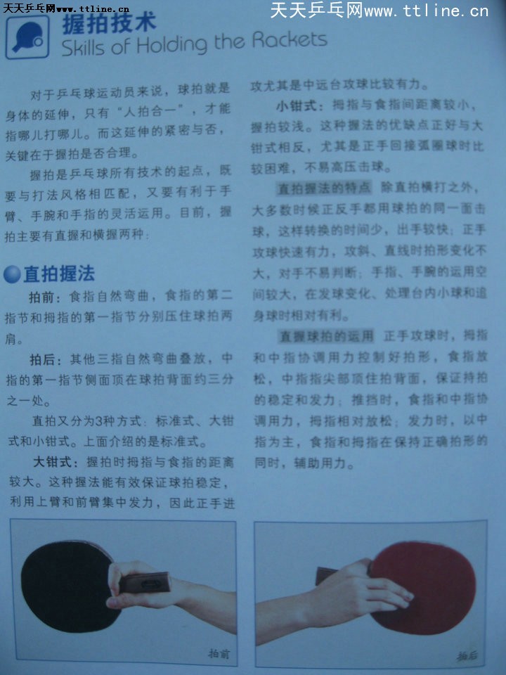 跟教练学乒乓--握拍技术--直拍握法