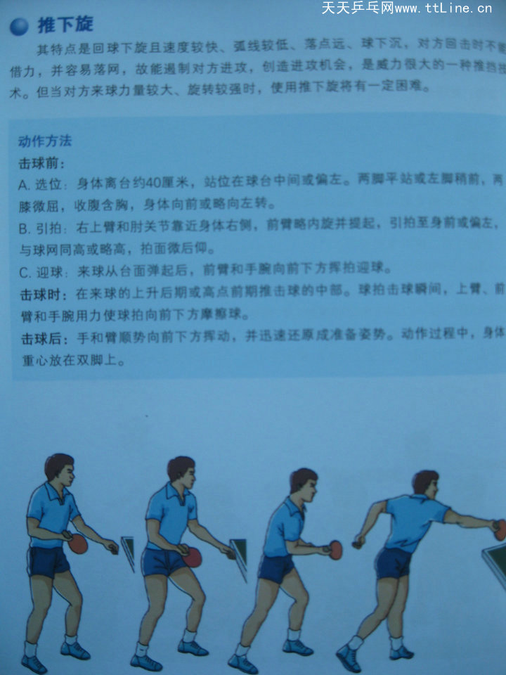 跟教练学乒乓-推挡球技术-推下旋